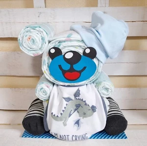 ♥ WINDELBÄR - FÜR JUNGEN ♥ Nachwuchs bekommen, Windeltorte, Babyparty Geschenke - Bild 1 von 7
