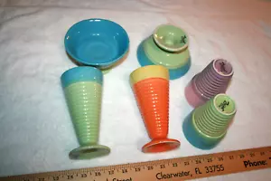 Trisa ® Steinzeug 6-teilig Menge 2 Perfect Tassen, 2 Sherbet Schalen, 2 Kegel Geschirr - Bild 1 von 4