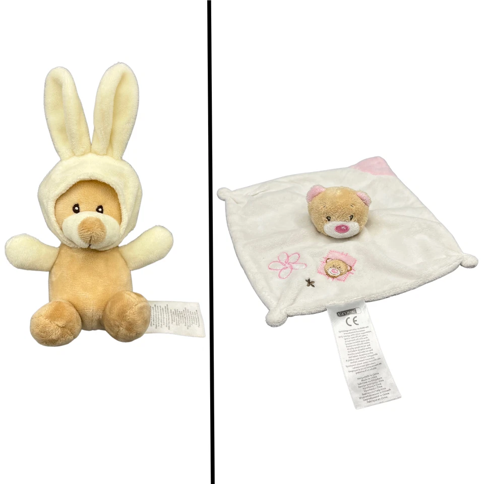 ERGEE KIK Bär Hase Kostüm Kapuze beige braun Stofftier oder Bär Schmusetuch KIK - Bild 1 von 4