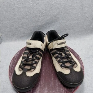 Shimano SPD Beige & Black Cycling Shoes with Shimano Clips - Picture 1 of 10