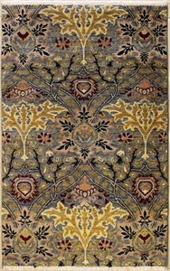 Alfombra gris Rugstc 4x6 Senneh Chobi Ziegler, tinte natural, anudada a mano, lana - Imagen 1 de 5