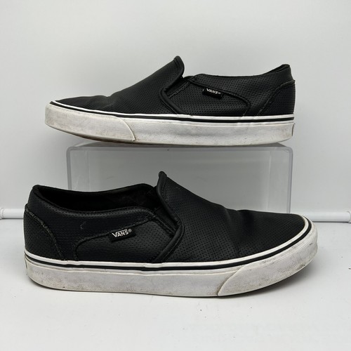 Mocassini da skate bassi VANS neri taglia 9 da donna in pelle