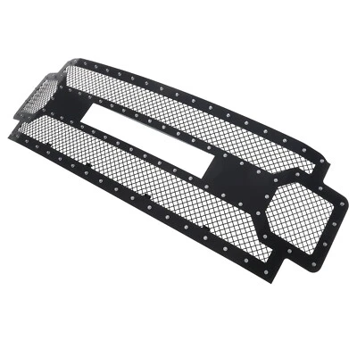 Se adapta a Ford F-250/350 2017-2019 sin cámara delantera superior remache negro rejilla de malla Foto 1 de 3