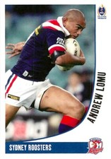 ✺New✺ 2003 SYDNEY ROOSTERS NRL Card ANDREW LOMU Daily Telegraph