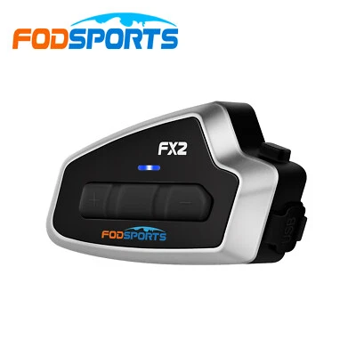 FX2 Bluetooth Motorcycle Intercom Helmet Headset Motorbike 3 Rider Communication - Image 1 of 4