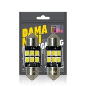 2X DAMA MINI 31mm 6SMD LED Festoon Bulbs 6000K Dome Vanity mirror Map Courtesy - Bild 1 von 6