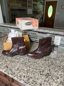 Rico 345027 Men’s Sz 10, 1978 Zipper Boots USA Steel Toe,Lined,Western Light use - Picture 1 of 9