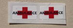 Matchbox Rolamatics Ambulance sign Stickers - Picture 1 of 1