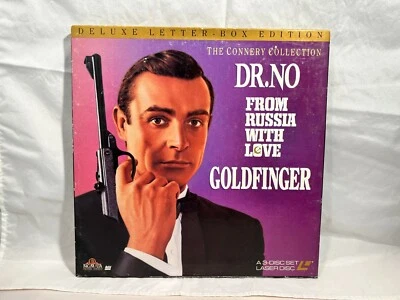 The Connery Collection Laserdisc Dr No, From Russia w/ Love, Goldfinger. Box Set - Image 1 of 4