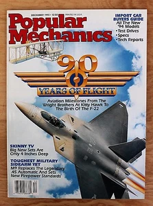 Popular Mechanics diciembre de 1993. 90 años de vuelo; TV delgada; arma lateral M9; autos - Imagen 1 de 12