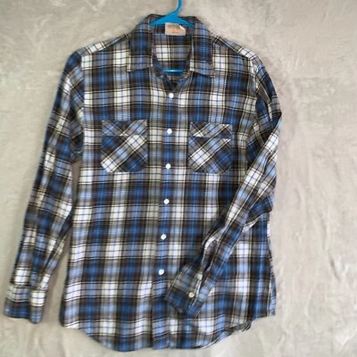 Saturday's In California Men's Shirt Pearl Snap Western Plaid Long Sleeve Sz (L) - Image 1 of 4