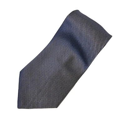 Corbata 100 % seda texturizada azul oscuro resistente a la intemperie | 57,5" | Para hombre, clásica, trabajo Foto 1 de 4