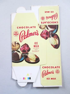 Vintage NOS Palmer's Dairy Middlebury VERMONT Chocolate Ice Cream Box Paper VT - Picture 1 of 8