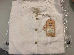 Pair of Cotton White Fat Face Cardigans Size 10 Packaged Never Worn - Picture 1 of 4