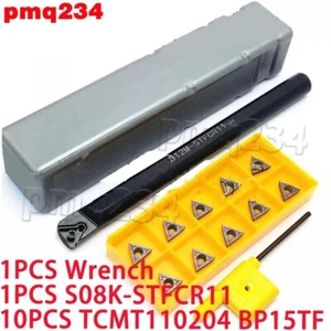 S08K-STFCR11 Lathe Turn Boring Bar Holder inner bore+TCMT110204 TCMT21.51 insert - Picture 1 of 5