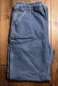 Carhartt Mens Jeans FR CAT 2 2112 Relaxed Fit Size 42x38 Cotton Blue Excellent - Picture 1 of 6