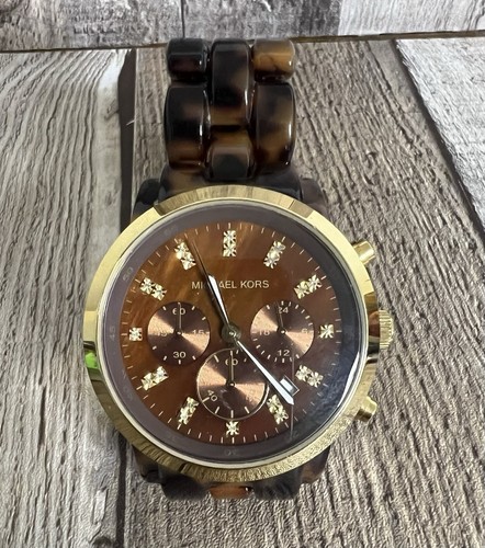 Orologio Michael Kors Tartaruga 43mm Acciaio Quadrante Marrone Donna Quarzo MK5216