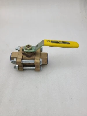 Milwaukee Valve BA300 1/2" Ball Valve, 3 Piece Body, Full Port, Bronze *NOS - Image 1 of 4