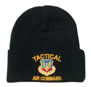 U.S. AIR FORCE USAF TACTICAL AIR COMMAND SAC AIRCRAFT Beanie Ski Winter CAP HAT - Picture 1 of 1