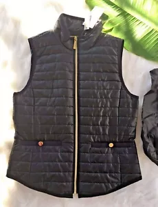 Schwarze gefütterte Weste von Michael Kors Größe Small neu mit Etikett - Bild 1 von 11