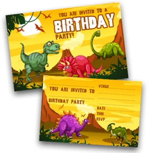 Dinosaur Invitations Birthday Party Invites (WRITE ON) - Picture 1 of 1