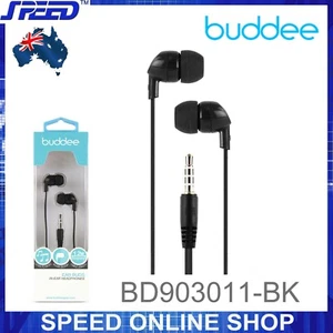 Buddee Ear Buds In-Ear Headphones Earphones – BD903011BK - Retail Pack - (Black) - Picture 1 of 4