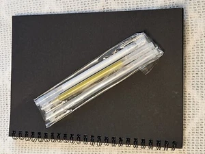 5 × 7 Black Notepaper Spiral Notebook With 3 Metallic Gel Pens Gift Set - Picture 1 of 4