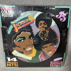 Michael Jackson & The Jackson 5 - 14 Greatest Hits Collectors Edition W/Poster - Foto 1 di 9