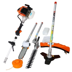 4 in 1 63CC 2-Cycle Trimmer Gas Pole Saw Hedge Tool System Fits Various Needs - Picture 1 of 12