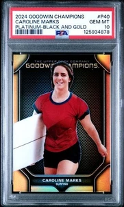 CAROLINE MARKS 2024 UD Goodwin Champions #P40 Platinum Black Gold /50 PSA 10 - Picture 1 of 2
