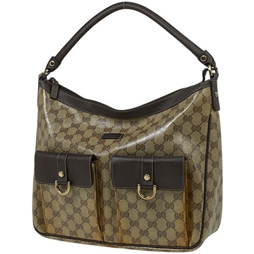 Borsa a tracolla Gucci Gg Crystal una borsa modello tela rivestita marrone 293581