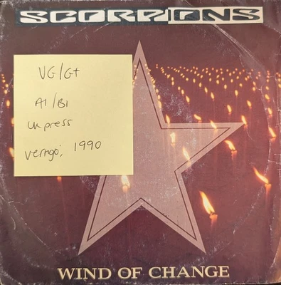 Scorpions Wind Of Change Vinyl Record VG/G+ VER 58 1990 Foto 1 de 2