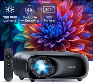 Nexigo PJ40 (Gen 3) Projector with Wifi and Bluetooth, D65 Calibrated, Native 10 - Picture 1 of 12
