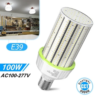 100W LED Corn Bulb Light 5000K E39 Large Base UL Listed For Warehouse Shop Barn - Image 1 of 4