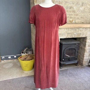 Vintage Ladies Marks & Spencer’s Dress Size 16 Brick Colour? Gorgeous - Picture 1 of 11