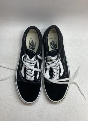 Vans Old Skool Negro Blanco Parte Superior Baja Zapatos de Skate Tenis Talla Hombres 9/Mujeres 10.5 Foto 1 de 4