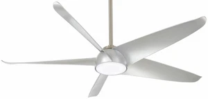 Ellipse - 60 Inch Ceiling Fan with Light Kit-Brushed Nickel/Silver Finish-Silver - Picture 1 of 9