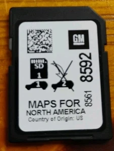 Cadillac Chevrolet GMC GPS Navigation SD Card Map OEM used part number 85618592 - Foto 1 di 3