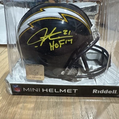 Ladainian Tomlinson Autographed/HOF 17 Inscribed SD Chargers Mini Helmet With - Image 1 of 4