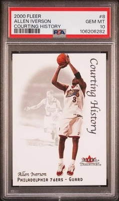 Fleer Courting History #CH8 2000-01 Allen Iverson: Philadelphia 76ers PSA 10 Foto 1 de 2
