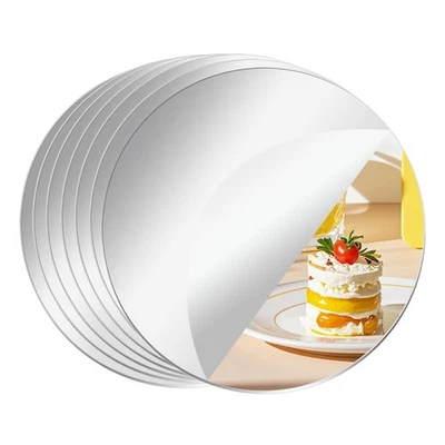 Espejos redondos de 6" para centros de mesa 12 piezas placas de espejo circulares pequeñas para mesas Foto 1 de 4