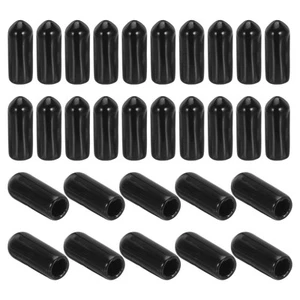 Air Brush Bottles Caps, 60pcs Air Brush Jar Cap Rubber Covers Spout, Black - Picture 1 of 5