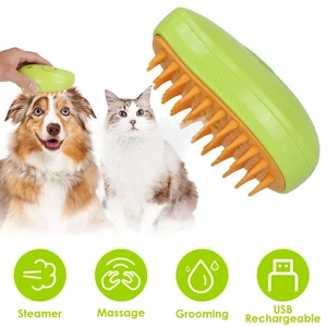 3 In 1 Dog Cat Steam Brush Pet Electric Spray Massage Comb Pet Hair Removal Comb - Picture 1 of 8