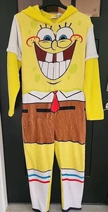 SpongeBob Erwachsene Fleece Einteiler Reißverschluss Pyjama Kostüm Large - Bild 1 von 6