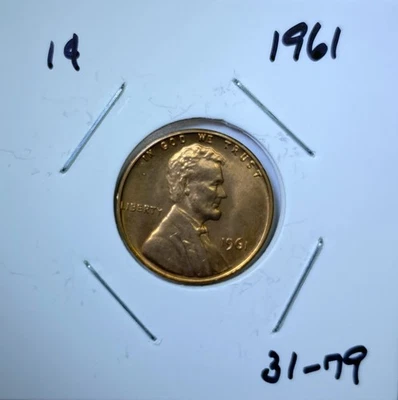 1961 RED 1C Lincoln Penny  UNCIRCULATED (31-79) - Image 1 of 2