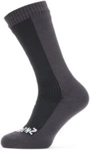 SealSkinz Waterproof Cold Weather Mid Length Socks Unisex Large L Black/Gray NEW - Picture 1 of 8