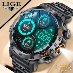 LIGE 2024 Smart Watch Men 360 360 AMOLED HD Screen Waterproof Sport Fitness      - Picture 1 of 30