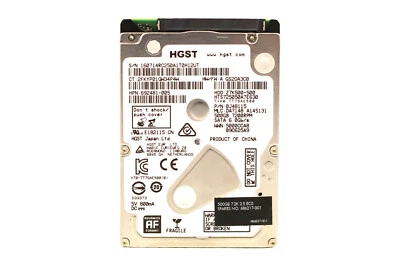 HP HTS725050A7E630 500GB 2.5" 3Gb/s 7.2K RPM SATA II HDD P/N: 686217-001 Tested - Image 1 of 3