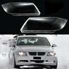 Front Headlight Headlamp Clear Lens Cover Pair For Bmw 3 Series E90 E91 05-08
