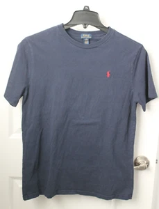 Polo Ralph Lauren T Shirt Youth XL Navy Blue Short Sleeve Crew Neck Red Pony - Picture 1 of 4